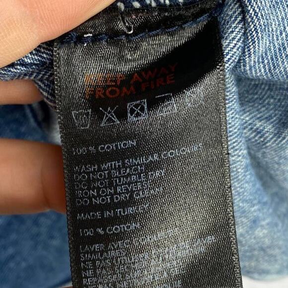 Urban Outfitters BDG Button Down Jean Skirt Denim Mini Skirt Small 24" - Picture 6 of 6